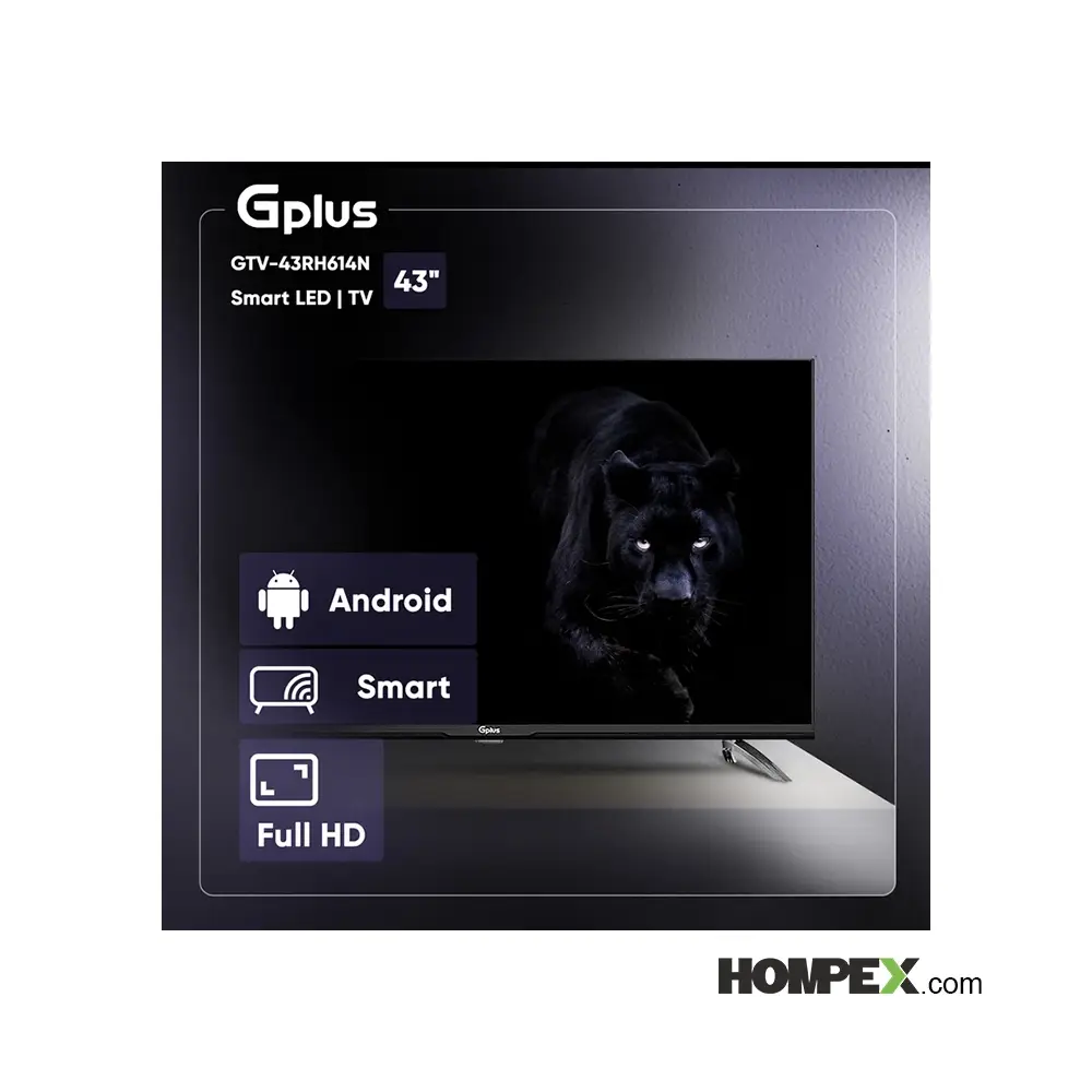 عکس و مشخصات تلویزیون هوشمند ال ای دی جی پلاس مدل GTV-43RH614N سایز 43 اینچ