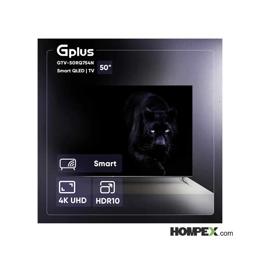 عکس و مشخصات تلویزیون هوشمند کیو ال ای دی جی پلاس مدل GTV-50RQ754N سایز 50 اینچ