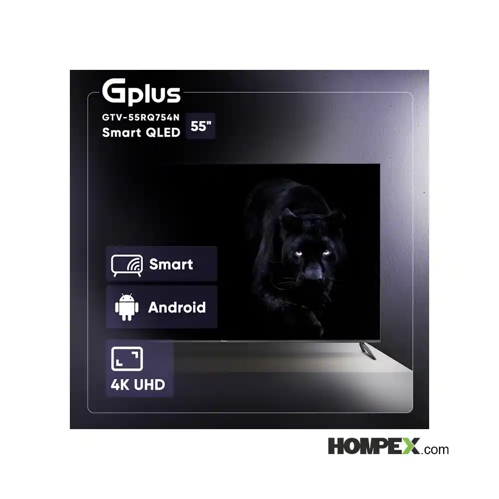 مشخصات و عکس تلویزیون هوشمند کیو ال ای دی جی پلاس مدل GTV-55RQ754N سایز 55 اینچ