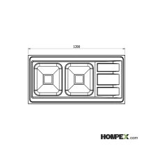 سینک ظرفشویی روکار کن مدل 9112S-ابعاد1