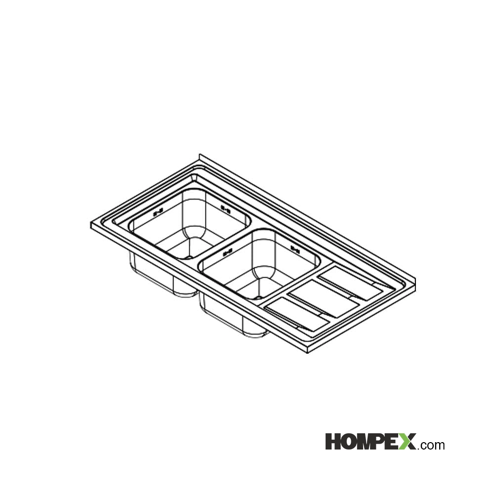 سینک ظرفشویی روکار کن مدل 9112S-ابعاد2