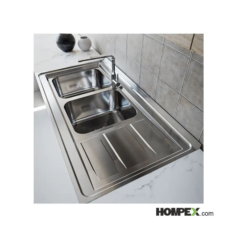 سینک ظرفشویی روکار کن مدل 9112S-نمای کارشده2