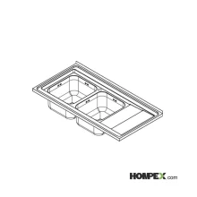 سینک ظرفشویی رو کار کن مدل 9152S-ابعاد2
