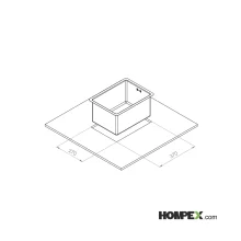 سینک ظرفشویی تو کار کن مدل A4030 R10-ابعاد 1