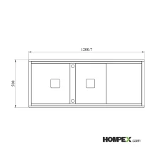 سینک ظرفشویی توکار کن مدل BCN 306- ابعاد1