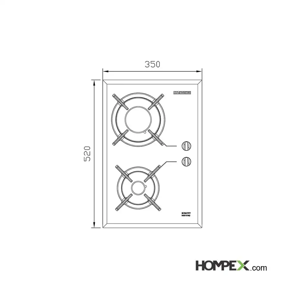 اجاق گاز صفحه ای استیل البرز مدل G-2302