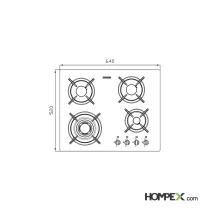 اجاق گاز صفحه ای استیل البرز مدل G-4602