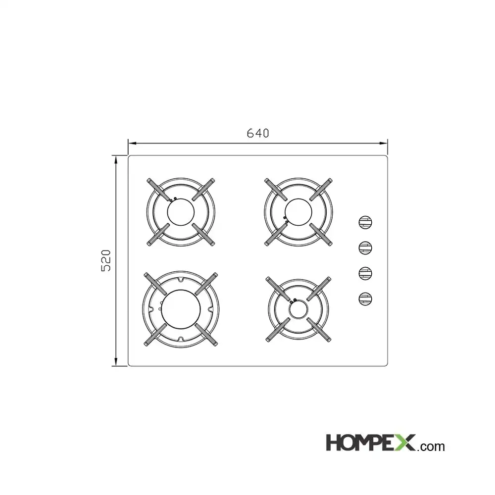 اجاق گاز صفحه ای استیل البرز مدل G-4651