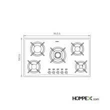 اجاق گاز صفحه ای استیل البرز مدل G-5904S