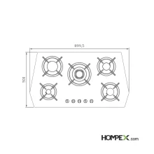 اجاق گاز صفحه ای استیل البرز مدل G-5905