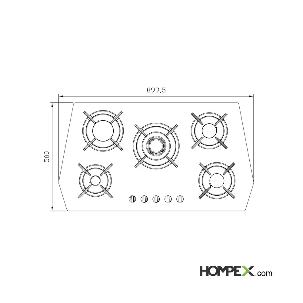 اجاق گاز صفحه ای استیل البرز مدل G-5905