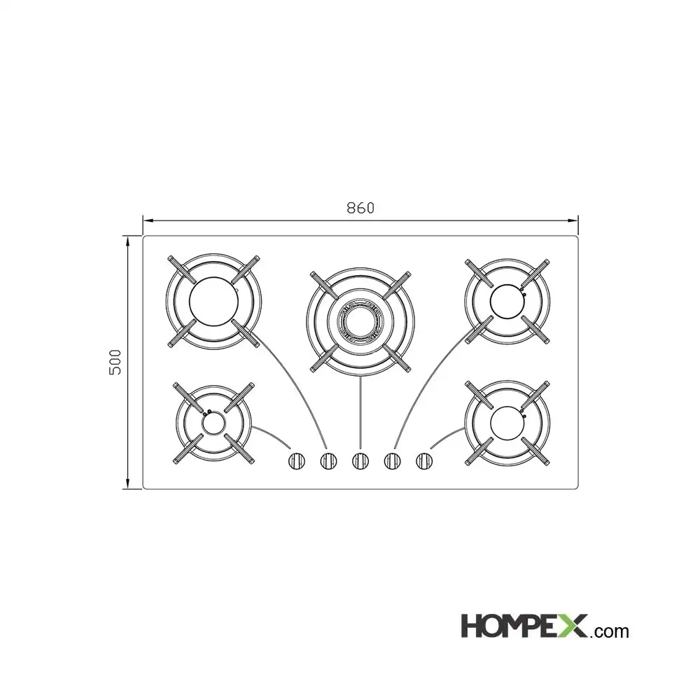 اجاق گاز صفحه ای استیل البرز مدل G-5908