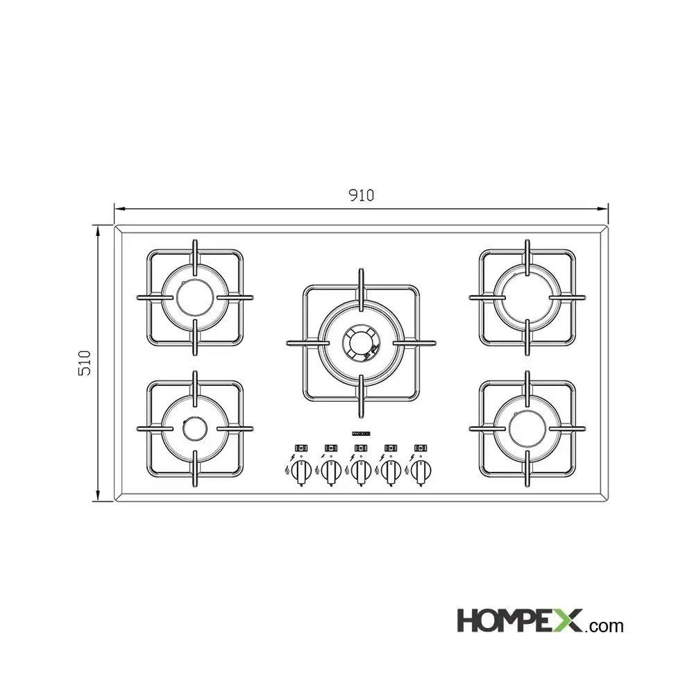 اجاق گاز صفحه ای استیل البرز مدل G-5910-W