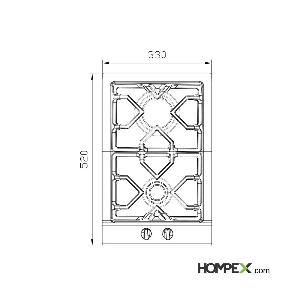 اجاق گاز صفحه ای استیل البرز مدل S-2301