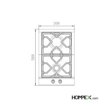 اجاق گاز صفحه ای استیل البرز مدل S-2351