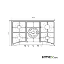 اجاق گاز صفحه ای استیل البرز مدل S-5904