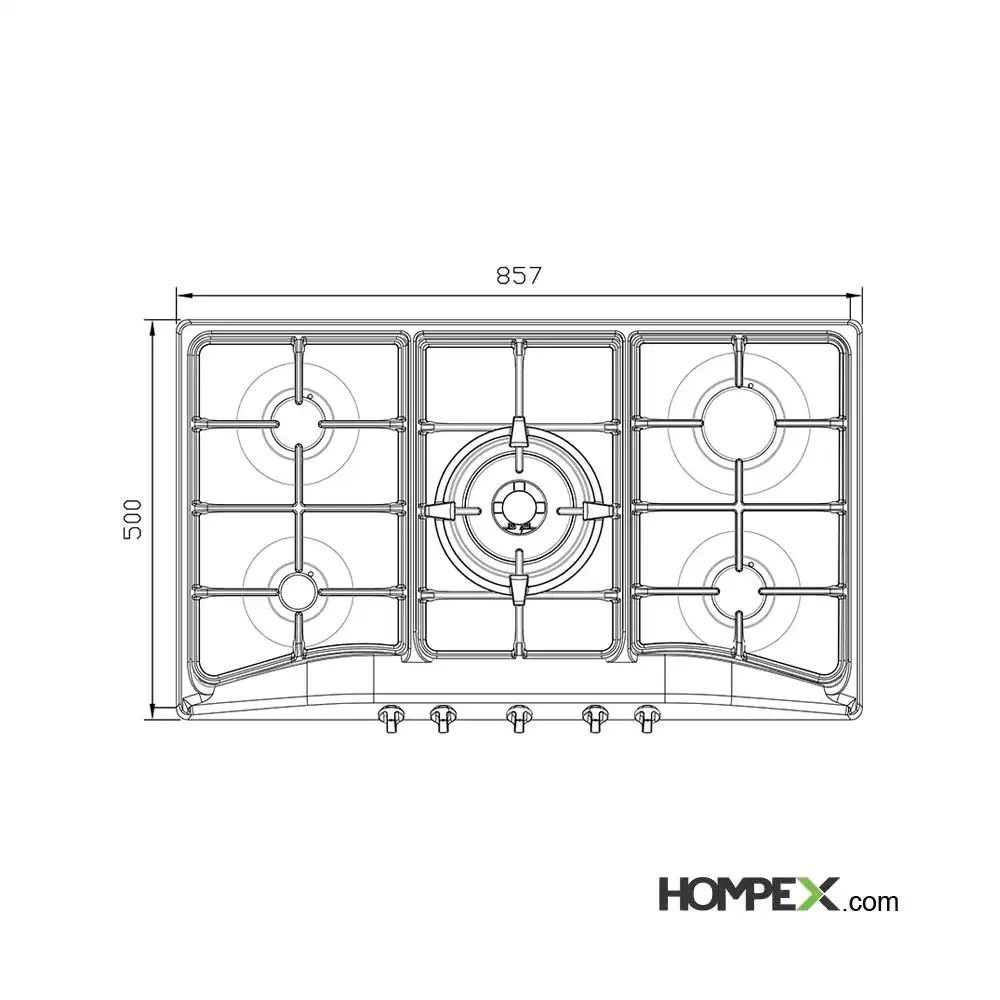 اجاق گاز صفحه ای استیل البرز مدل S-5904