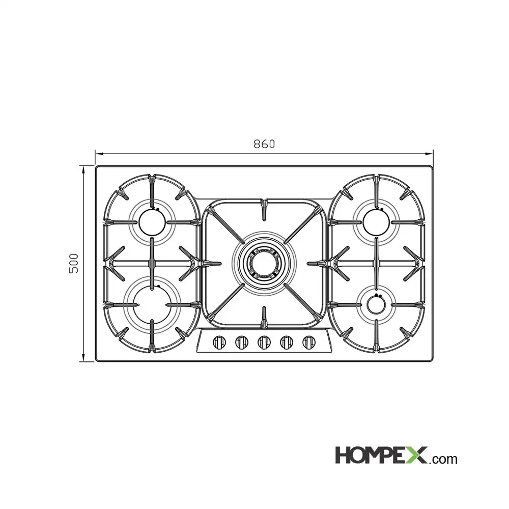 اجاق گاز صفحه ای استیل البرز مدل S-5905