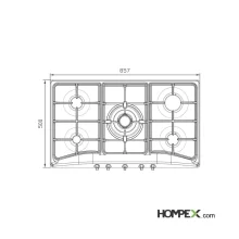 اجاق گاز صفحه ای استیل البرز مدل S-5906