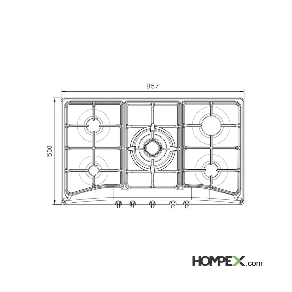 اجاق گاز صفحه ای استیل البرز مدل S-5906