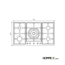 اجاق گاز صفحه ای استیل البرز مدل S-5952