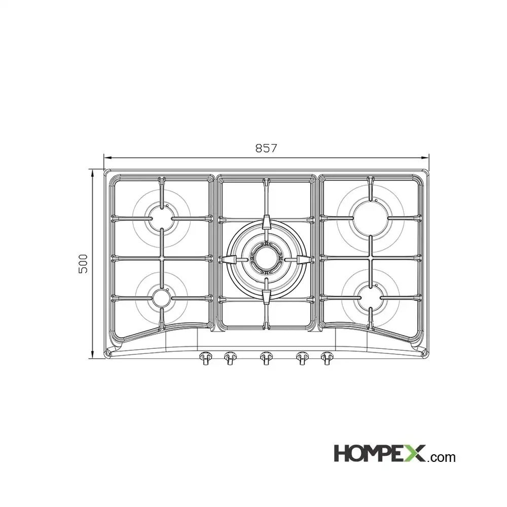 اجاق گاز صفحه ای استیل البرز مدل S-5956