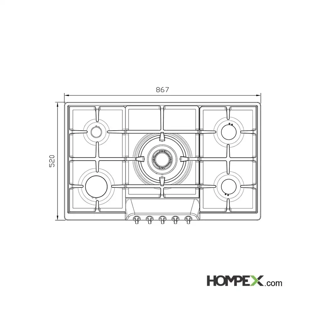 اجاق گاز صفحه ای استیل البرز مدل S-5957