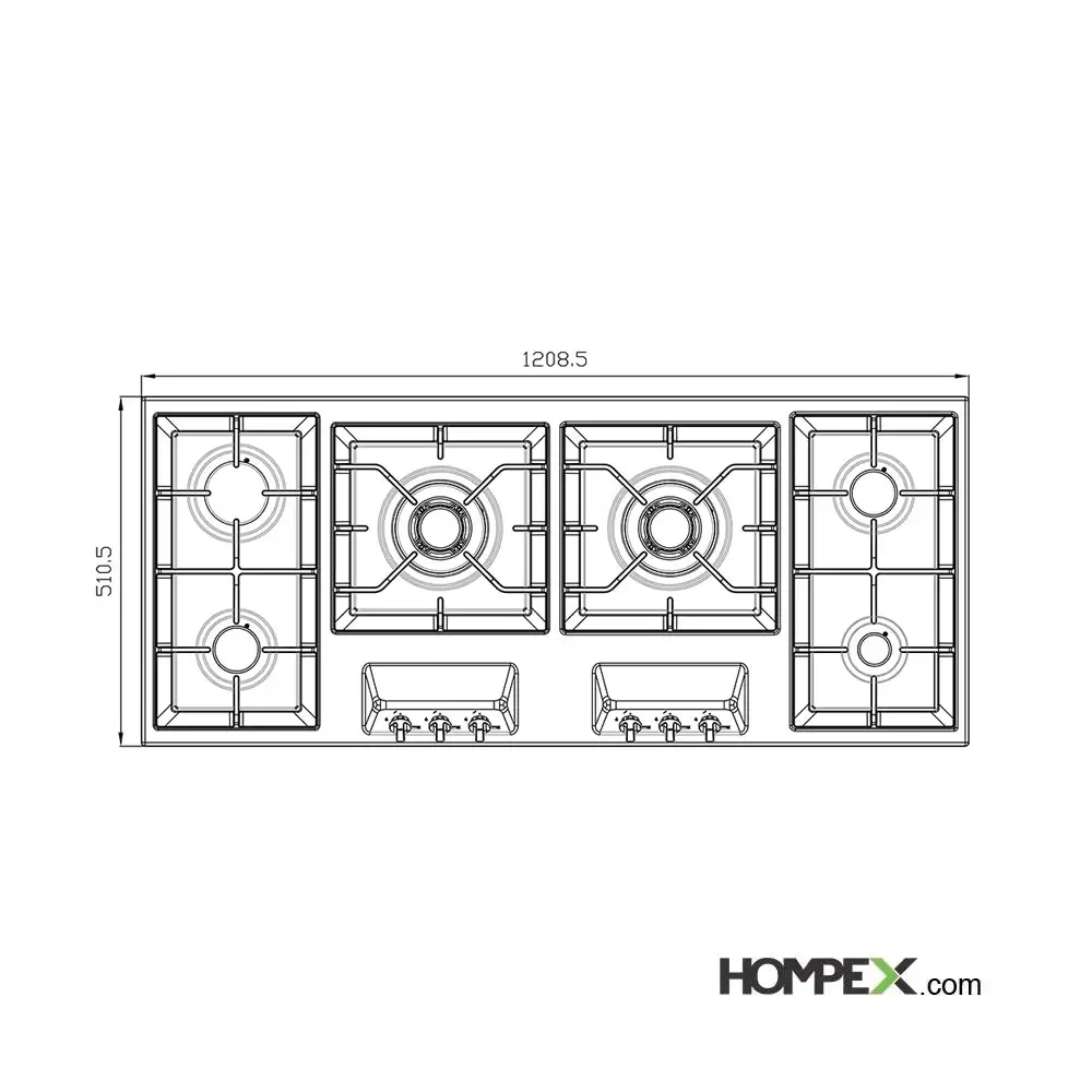 اجاق گاز صفحه ای استیل البرز مدل S-6125