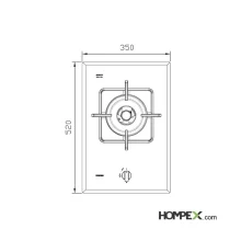 اجاق گاز صفحه ای استیل البرز مدل G-1351