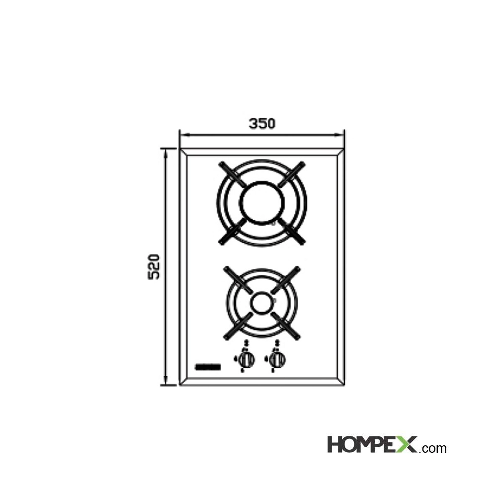 اجاق گاز صفحه ای استیل البرز مدل G-2352