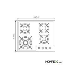 اجاق گاز صفحه ای استیل البرز مدل G-4652/S