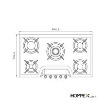 اجاق گاز صفحه ای استیل البرز مدل G-5951/S