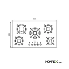 اجاق گاز صفحه ای استیل البرز مدل G-5954