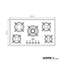 اجاق گاز صفحه ای استیل البرز مدل G-5954/S