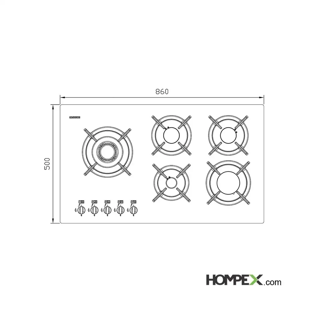 اجاق گاز صفحه ای استیل البرز مدل G-5957- L&R