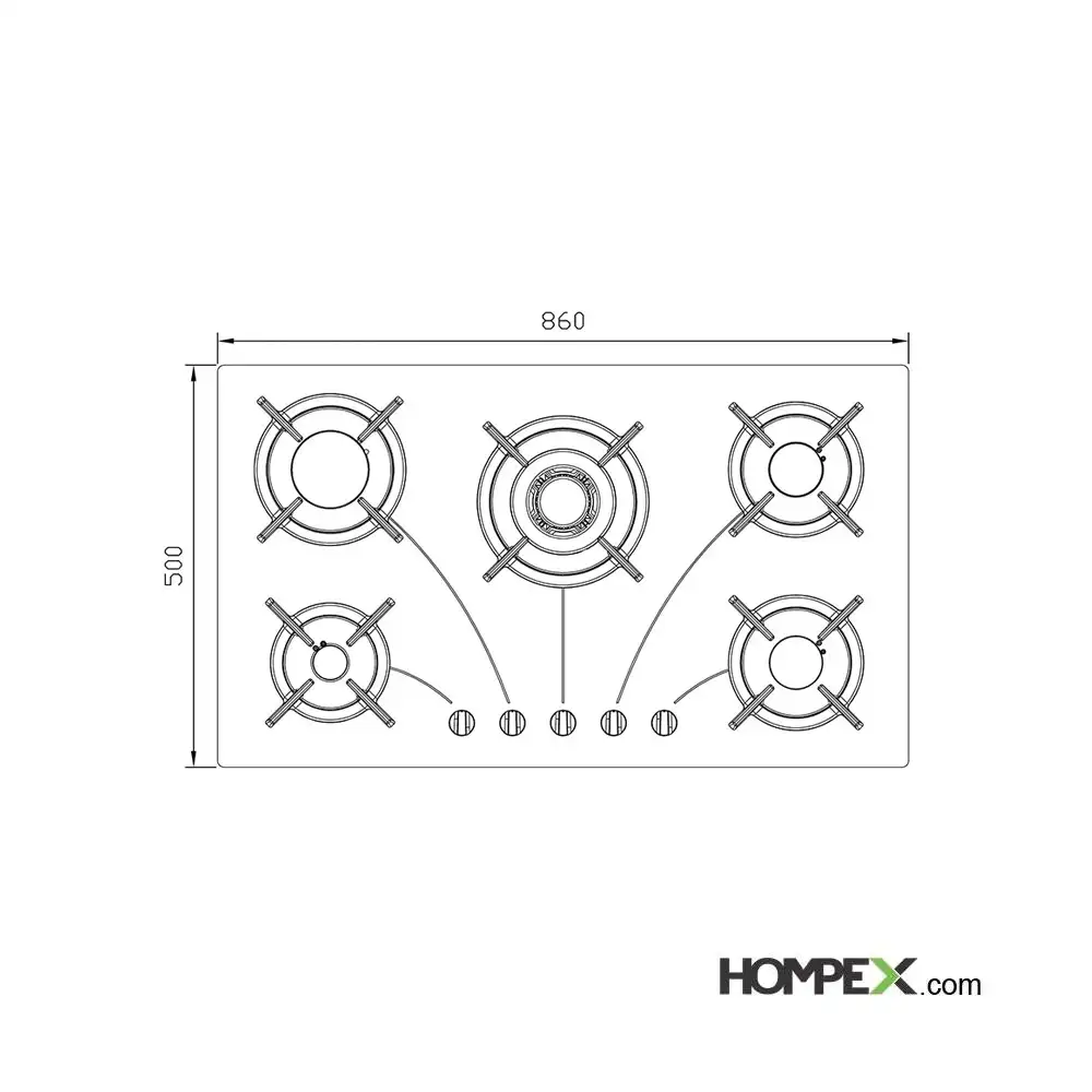 اجاق گاز صفحه ای استیل البرز مدل G-5958
