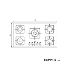 اجاق گاز صفحه ای استیل البرز مدل G-5960