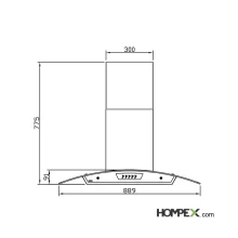 هود استیل البرز مدل SA-102
