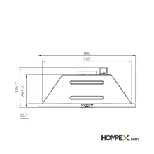 هود آشپزخانه استیل البرز مدل SA 503